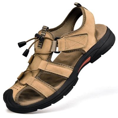 China Hot Sale Breathable Casual Sandals For Men Outdoor Sports Cavity Breathable Sandals Beach Leather High Quality Sandals For Men for sale