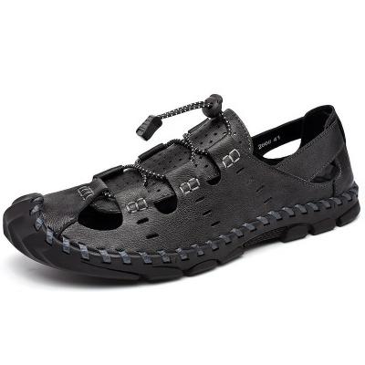 China New waterproof outdoor men's breathable sandals casual hiking shoes fashion sports leather sandals for men for sale