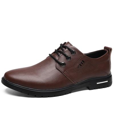 China 2022 New Men's Breathable Casual Leather Shoes Fashion Soft Lace Up Business Formal Leather Shoes High Quality Leather Dress Shoes For Men for sale