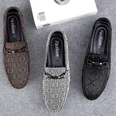 China New Men's Leather Shoes Fashion Genuine Leather Loafers Workout Flat Casual Soft Sole Luxury Dress Shoes For Men for sale