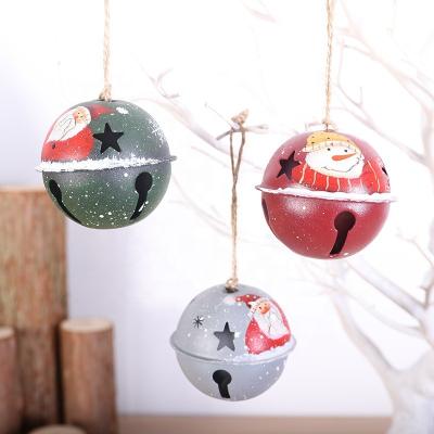 China Wholesale Chirstmas Decor Christmas Bell Tree Decorations Christmas Hanging Balls Santa Claus Snowman Bell Pendant Xmas for sale