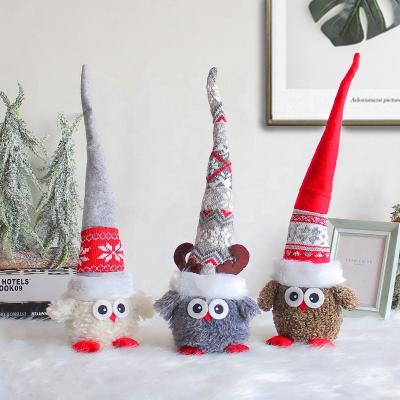 China Cute High-pitched Owl Hat Elf Doll Window Christmas Holiday Supplies Desktop Decoration Creative Long Chirstmas Decor Hat for sale