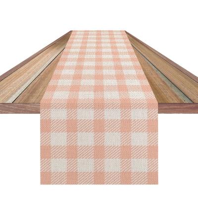 China Christmas tablecloth European and American pastoral tablecloth plaid style materials table cushion linen manufacturers wholesale for sale