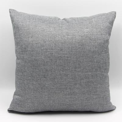 China Factory Viable Custom Monogram Pillow Cover Solid Color White Cushion Cover Creative Canvas Pillowcase for sale