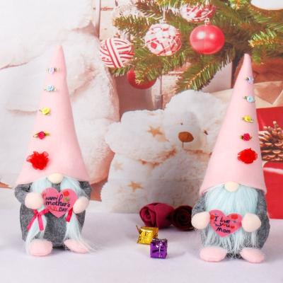 China Valentine's Day Decoration Hot Sale Valentine's Day Knitted Hat Rudolph Mother's Day Gift Doll Faceless Holiday Decorations for sale