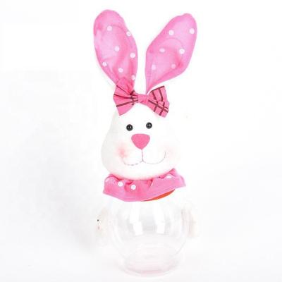 China Custom plastic candy jar 2022 Easter candy jar cartoon Easter children exquisite candy container ornaments for sale