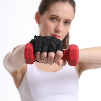 China Non Slip & Fitness Breathable Gloves Gym Weightlifting Sports Half Finger Anti Slipped Yoga Training Breathable Recycling Glove Unisex for sale