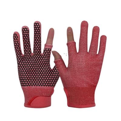 China Heavy Duty 5 Protection Cup Non-slip HPPE Anti Working Thin Level Safety Protector Fishing Cup Fishing Gloves For Hand Safety for sale