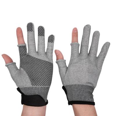 China Non-slip Custom Gloves UPF 50+ Sun Protection Two Fingers Sports Breathable Fishing Gloves Use For Outdoor Tackle Equipment for sale