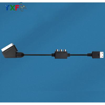 China 2 in 1 RGB Scart + AV RCA Output Cable Cord Lead with AV Adapter for Sega Dreamcast for PAL Na for sale