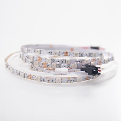 China Residential S Shape Accessible 5mm 8mm PCB WS2812B RGB LED Pixel Strip 48 60 leds/m Bendable Non Waterproof 5V LED Strip Light Full Color for sale