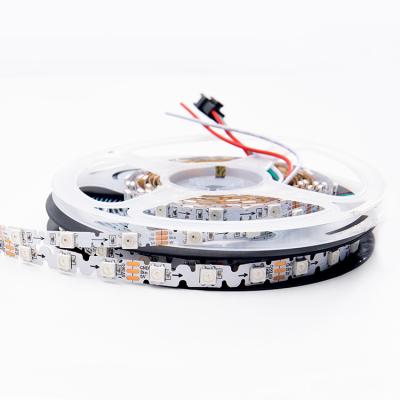 China Digital WS2812B SMD 5050 5mm RGB 60 leds/m DC 5V LED Strip Light Residential Bendable S-Shape Type 8mm Addressable Flexible Curve 48 pixel 48 for sale