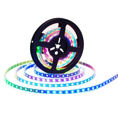 China dreamcolor 10mm 12mm rgb 5050 brightest dreamcolor 10mm 12mm RGB 5050 accessible led strip ws2812b 5v 5m smart pixels led strip light for room for sale