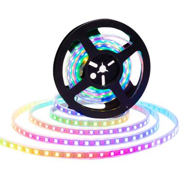 China Individually Addressable smd Cuttable 5050 Waterproof IP20 IP30 IP65 IP67 ws2812 DC5V ws2812b smart strip RGBIC 60 RGB led strip light for sale