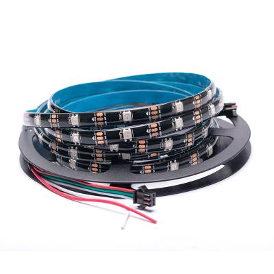 China RGB Led Strip With IC DC 5V 30 LED Per Meter SMD 5050 WS2812B Addressable LED Strip Light for sale