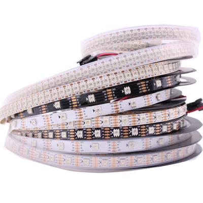 China DreamColor RGB 5050 SMD IP30 IP65 IP67 DC5V Cuttable Backup Accessible Black Data Signal WS2813 Dual Signal PCB LED White Flexible Strip Light for sale