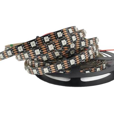 China Continuous Full Color DC 5V RGBIC LED Strip Lights Double-signal Transmission Wires WS2813 Smart Chip Pixels Cuttable Signal Breakpoint for sale