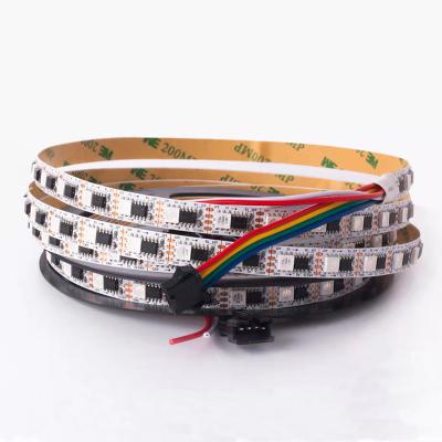 China Individually Addressable MT1809 Residential Smart IC SMD 5050 4 Wire RGB 60 LED Full Color DC 12V Waterproof Led Strip Lights For Home for sale