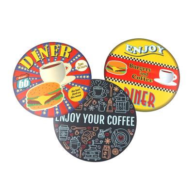 China Food Grade 4color Kid Viable Custom Kids Printed Plastic PP Place Mat Round Table Place Mat for sale