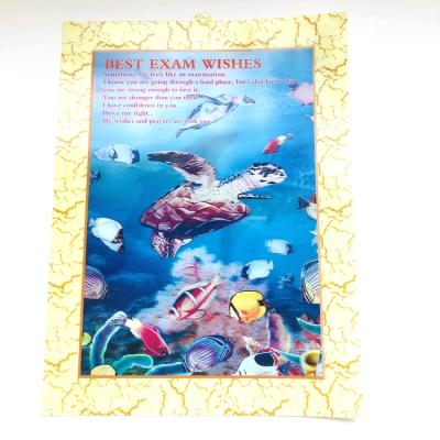 China Japan Factory A4 Religious Nature 3d Lenticular Poster Printing 100% Lenticular Map for sale