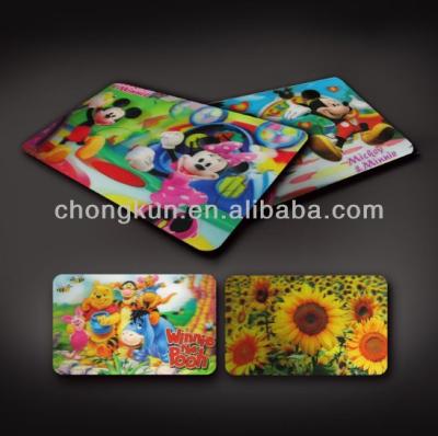 China Funny 3D custom card, PET lenticular card, plastic business card with deep 3d effects for sale