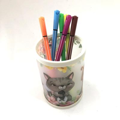 China 100% eco-friendly cheap advertising pp pen holders, plastic stationery container, diy pen holder for sale