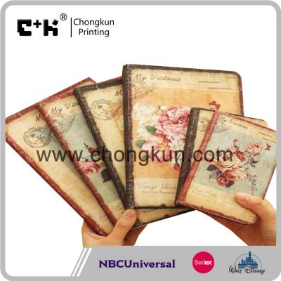 China Retro Hardcover Cloth Cover DIY Cute European Diary Book Cute Vintage Notebook Korea Stationery Notebook for sale