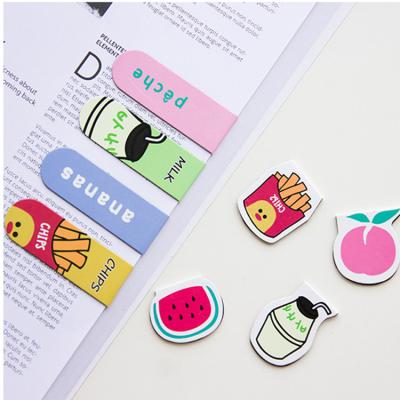 China 210g soft artpaper+0.5mm magnet korean custom logo magnetic folding paper bookmark for sale