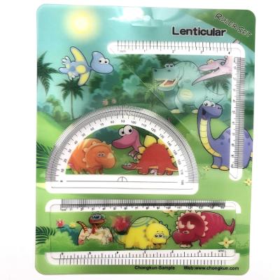 China Non-toxic.Eco-friendly customized flexible pp plastic lenticular 3d ruler set for sale