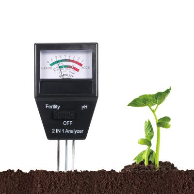 China Plastic 2-in-1 Soil pH Meter Fertility Tester PH Tester Soil Tester For Garden Farm Lawn Plant Indoor Outdoor Care for sale