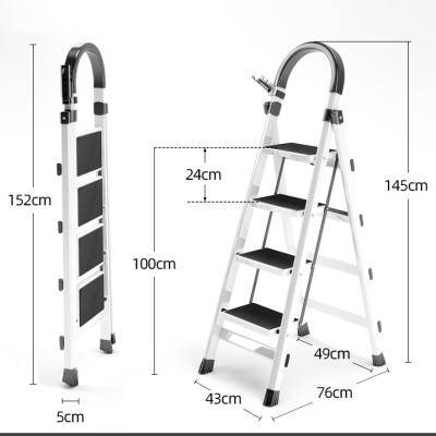 China Modern Foldable Ladder Portable Household Multifunctional Herringbone Scale Thicken Folding Engineering Ladder for sale