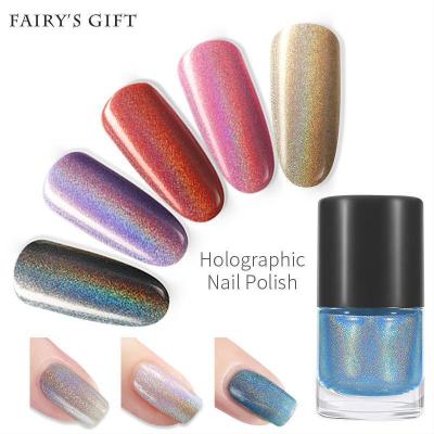 China NAIL Nail Polish 7ml Holographics Nail Laser Polish Glowing Glowing Nail Art Varnish Polish For Manicuring for sale