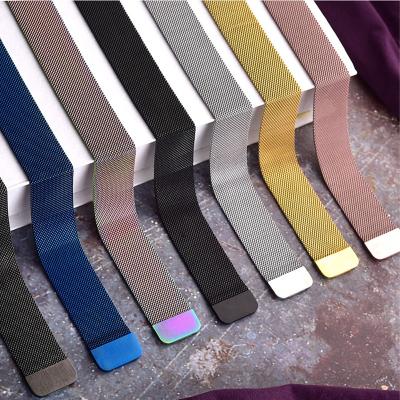 China Easy to Install and Remove Mesh Milanese Loop for Apple iWatch Band 42 44 38 40 mm Stainless Steel Metal Bands Clip for iWatch 6 5 4 3 2 1 Se for sale