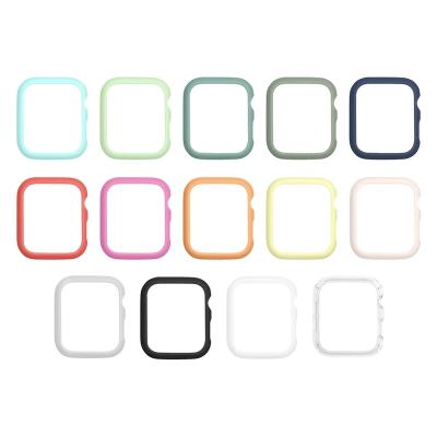 China Anti-drop PC Case For Apple Watch Series 6 Se 5 4 3 2 1 iWatch Slim Fit Bumper 38 40 42 44m Ultrathin View Cover Protector for sale