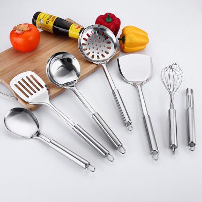 China Sustainable 6-Piece Set Stainless Steel Cookware Cookware Utensil Set With Rack for sale