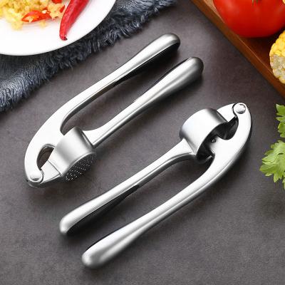 China Durable Easy Clean Zinc Alloy Manual Garlic Press and Crusher Garlic Mincer Press for Home Kitchen for sale