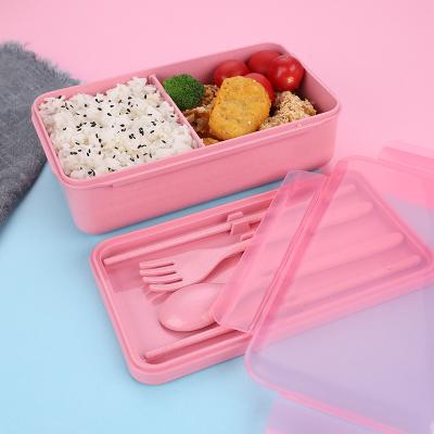 China Freshness Preservation Bento Rice Husk Eco Lunch Box Bag Biodegradable Wheat Straw Lunch Box Plastic Containers for sale