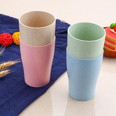 China Food Grade Mug Breakfast Coffee Milk Travel Drink Viable Wheat Straw Water Cup for sale