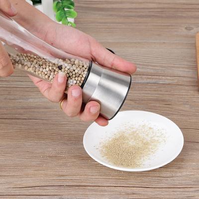 China Sustainable Salt And Spice Grinder Set Bottle , Kitchen Utensils Manual Stainless Steel Ceramic Pepper / Spice Grinder for sale