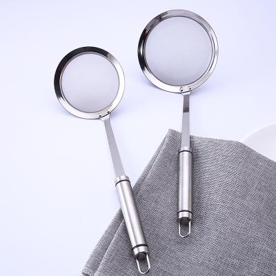 China Good Durable Stainless Steel Mesh Food Strainer Fat Skimmer Spoon For Grease And Foam for sale