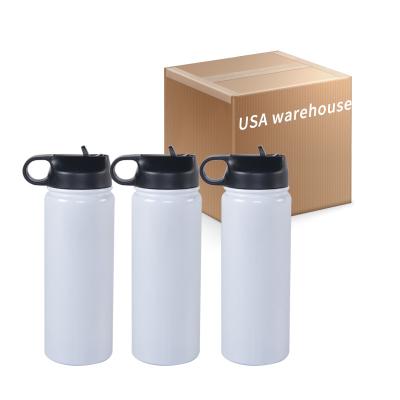 China Custom Durable Sublimation 18Oz 20Oz 32Oz Wide Mouth Stainless Steel Vacuum Outdoor Gym Sports Drink Water Bottle For Kids for sale