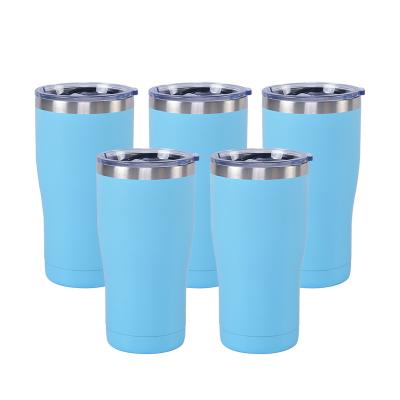 China Wholesale Viable Insulated Stainless Steel Coffee Metal Iced Travel Coffee Car Mug Personalized Wine Tumbler With Lid for sale