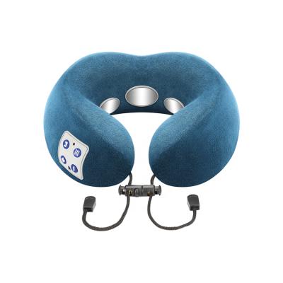 China OEM Portable Travel Neck Massager Product U Electric Heated Cuello Shape Pillow Masajeador for sale