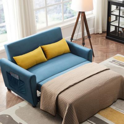 China Free Shipping Modern Velvet Reclining Sofa With Adjustable Slide Out Sleeper Bed Backrest For Small Spaces Folding Sleeper Sofa Bed for sale