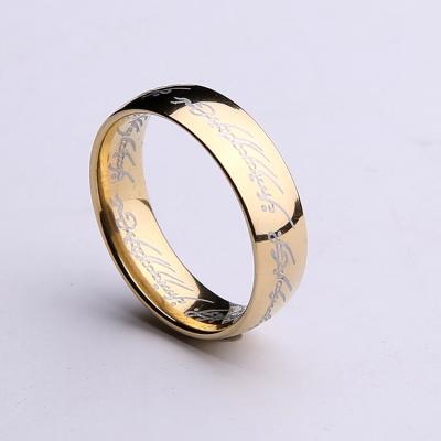 China Fashion Wholesale Unique Lord Rings Stainless Steel Gold Plated Design Custom Name Ring Mens Punk for sale