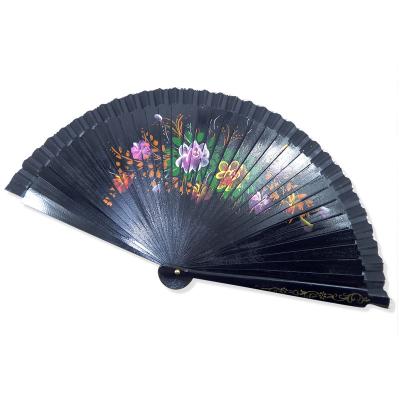 China Hand Painted Smooth Spanish Wooden Fan from Europe for Spanish Personalized Gifts for sale