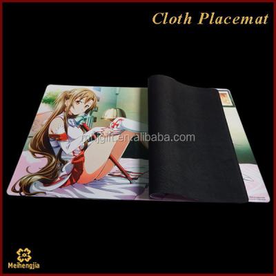 China Customized Viable Japanese Cartoon Cloth Rubber Desk Mat Desk Pad for sale