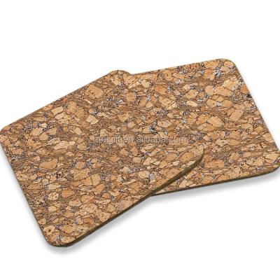 China Shenzhen Sustainable Factory Customized New Products Cork Natural Leather Coaster for sale