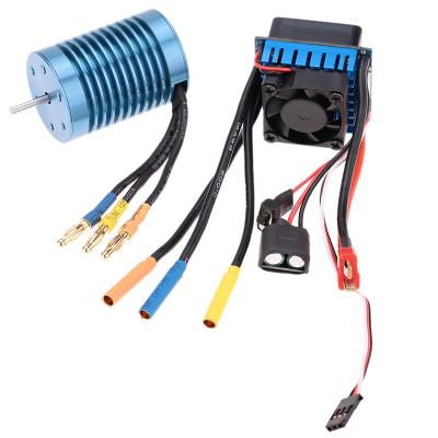 China Vehicles & Remote Control Toys 3650 4370KV 4P Sensorless Brushless Motor with Brushless Electric ESC 45A Speed ​​Controller for 1/10 RC Off-Road Car for sale