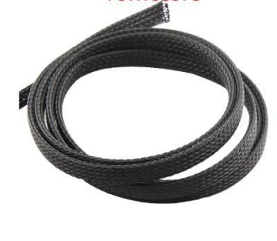 China Vehicles & Remote Control Black Nylon Braided Net Telescopic Cable Hose Wire Snake Skin Toys 6mm 8mm 10mm 12mm Protective Sleeve Flattened for sale